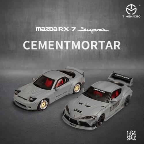 1/64 Toyota Supra Battle Grey RX-7 Vehicl Diecast Model Car Diecast Metal Toys Birthday Gift For Kids Boy Collection Model