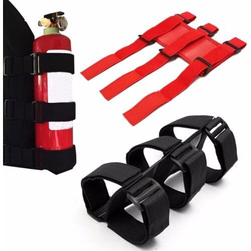 1pc Mayitr Red Black Car Roll Bar Fire Extinguisher Auto Fixed Holder Car Styling For Automobile Interior Safety Nylon Straps