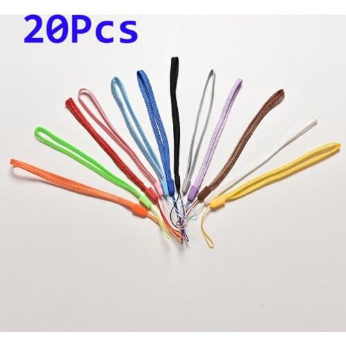 20Pcs /lot Nylon wrist hand cell phone mobile chain straps Charm Cords DIY Hang Rope Lanyard Random Color Mobile Phone Strap