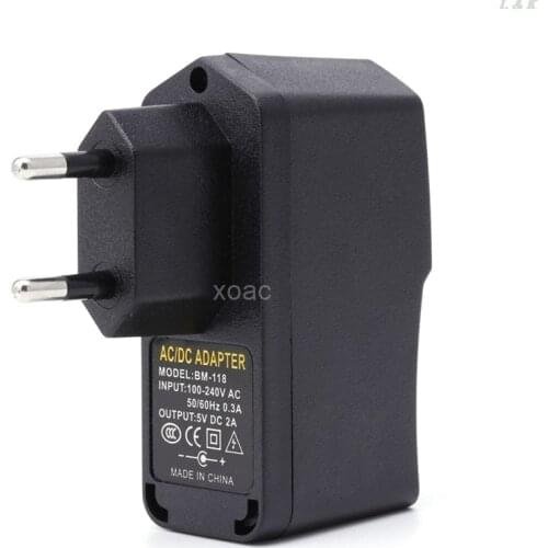 AC 100-240V DC 5V 2A 10W EU Plug USB Switching Power Supply Adapter Charger M08 dropship