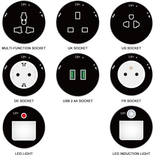 Power track adapter EU European standard UK British Standard Socket Universal sockets Replaceable High-end quality