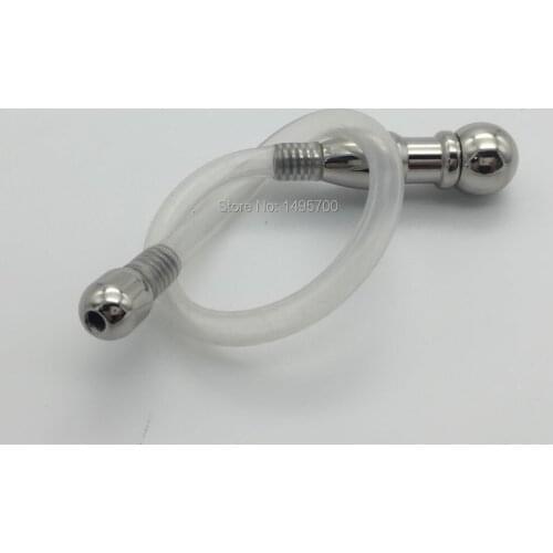 BDSM stainless steel horse eye with urethral dilator plug lock chastity belt CB3000cb6000S.anal plug,cather and sound