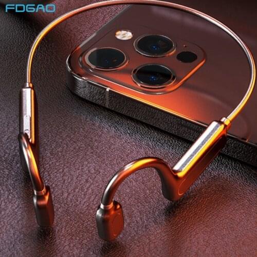 TWS Wireless Headphone Bone Conduction for bluetooth Earphone Sports Headset With Mic HiFi Neckband Earphone Noise Cancelling