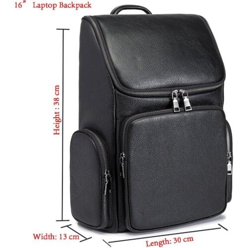 Design Male Quality Original Leather Casual Fashion Large Capacity Travel School College Bag Backpack Daypack For Men 131419-18