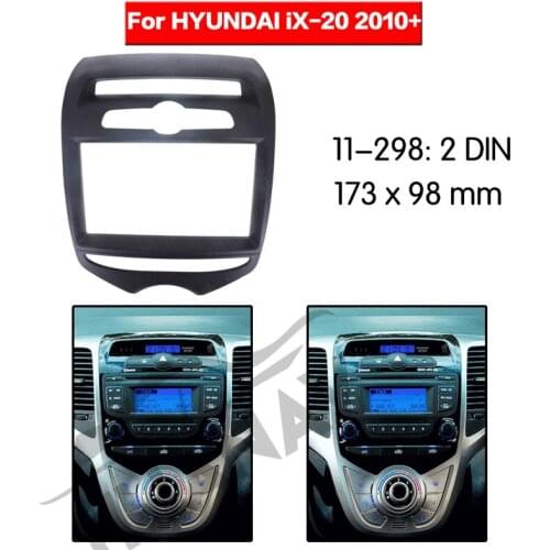 HUANAV Car Radio stereo Fitting installation adapter fascia For 2010+ Hyundai IX20 2DIN (Manual AC)Stereo Frame Audio Fascias