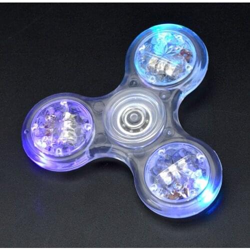 J2HD New LED Light Fidget Spinner,Rainbow Fidget Toy Light Finger Hand Spinner for Kids Adults