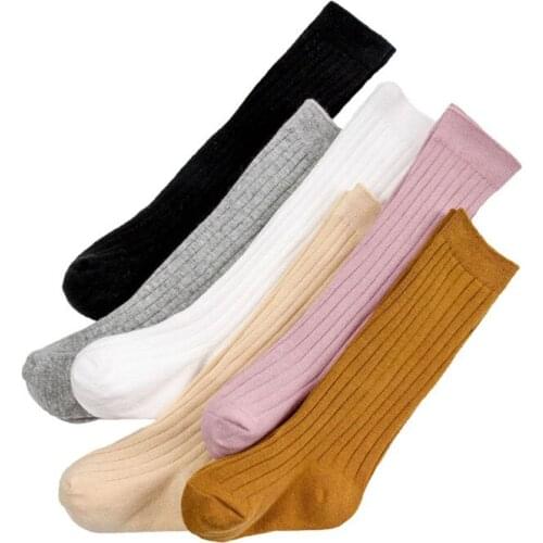 Lawadka 6Pairs/lot Spring Autumn Baby Boy Girl Stocking Solid Children Long Stocking Fashion Kids From For 0 to 5 Years Old