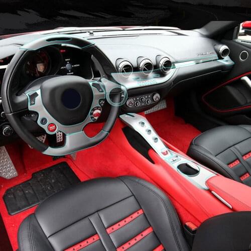 Sticker For Ferrari transparent Promotion TPU Film stickers for Ferrari F12 Center console Car Accessories 2013-2018
