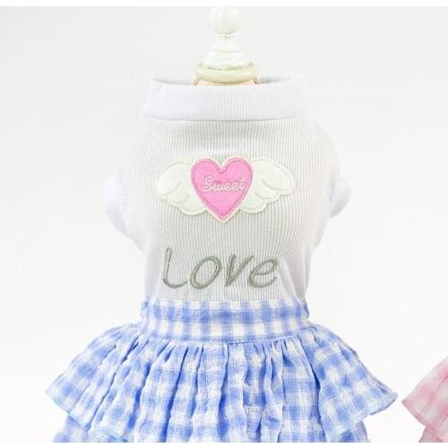 Dog Dress Cute Girl Small Princess Plaid Dresses XS Small Pet Clothes For Chihuaha Small Medium Dogs Accessories