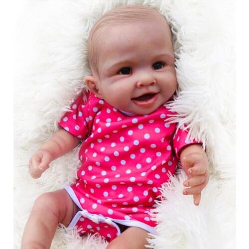 Full silicone reborn baby doll 20" super real bebe reborn Boutique dolls toys for girls gift detail painted Clear Blood Vessel
