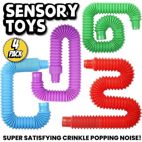 Hot Pop Tubes XL Sensory Toys For Autistic Children , ADHD Toys for Kids Gift Strbess Relief Educational Antistress Fidget Toys