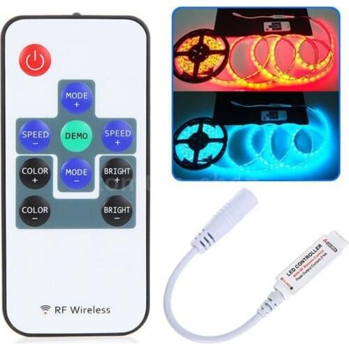 DC 12V RGB LED Controller with 10-Key RF Wireless Remote Control Dimmer for 5050 3528 5630 LED Strip Lights