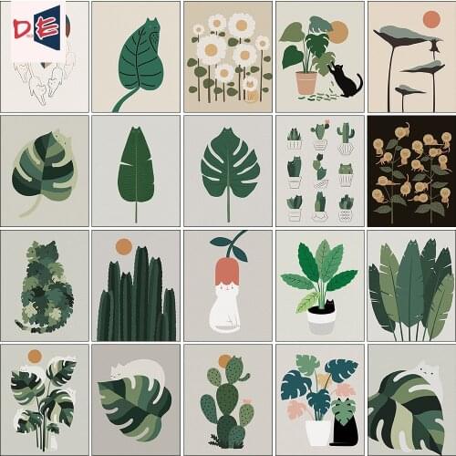 Painting By Numbers Flowers Cat 40*50cm Zero-based Handicrafts Paint By Numbers On Canvas Home Living Decoration Unique Gift