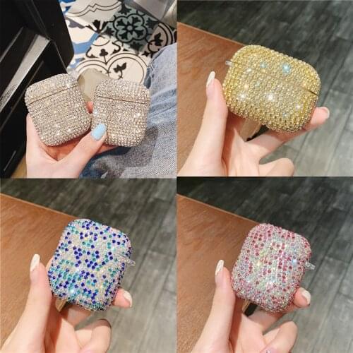 Luxury Bling Diamond Earphone Case For Airpods 2 1 Case Pro3 Silicone Cute Hard Bluetooth Wireless Protective Cover For Airpods