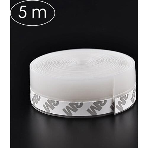 5M Self Adhesive Door Seal Strip Weather Strip Silicone Soundproofing Window Seal Draught Dust Insect Door Strip 25MM/35MM/45MM