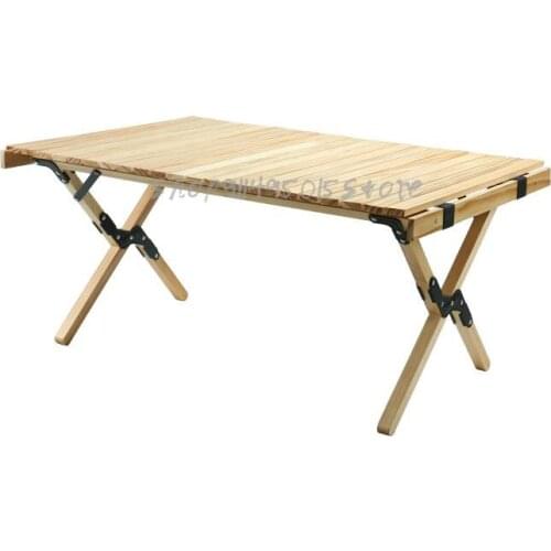 Egg Roll Table Outdoor Solid Wood Portable Ultra Light Table And Chair Camping Table Self Driving Car Table Folding Small Table