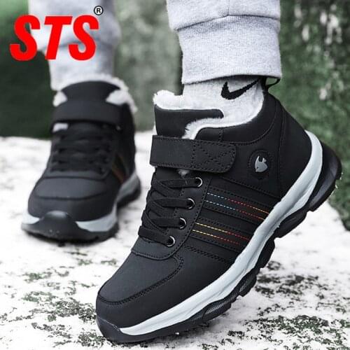 STS Women Boots Non-slip Waterproof Winter Ankle Snow Boots Women Platform Winter Shoes Thick Fur Botas Mujer Thigh High Boots