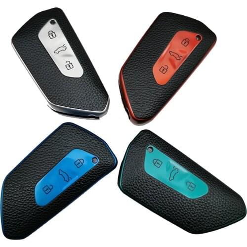 3 Button Smart Keychian Holder TPU Remote Control Car Key Case Protective Cover Skin For VW Volkswagen Golf 8 MK8 2020 Skoda