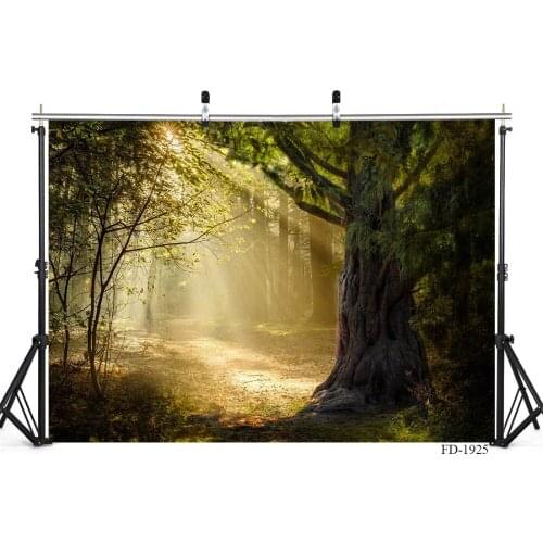 Sunlight Spring Forest Photography Background For Child Portrait Photo Shoot Props Vinyl Cloth Printed Photo Backdrops Photocall