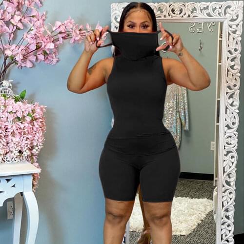 BAMBOOBOY Women Sleeveless Casual Sports Skinny Slim Bodycon Two Piece Set ZL1339