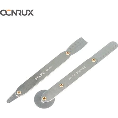 Relife RL-060 2 in 1 LCD Screen Disassembly Set Metal Anti Corrosion Open Pry Tools for Curved Screen CPU Tin Scraping Tool