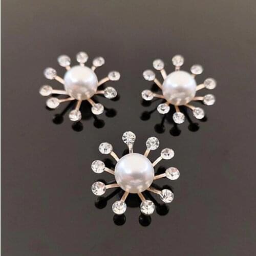 1pcs Rhinestones Buttons Diy Ribbon Wedding Invitations Cards Decoration Trinket Hair Flower Center Scrapbooking Accessory