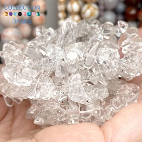Natural Irregular White Clear Quartz Stone Loose Spacer Beads For Jewelry Making DIY Bracelets Accessories Wholesale 15