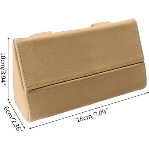 Vehicle Mounted Glasses Holder Car Glasses Case Turn Fur Leather Storage Tissue Coins Keys Receipts Directly Clamp F19A