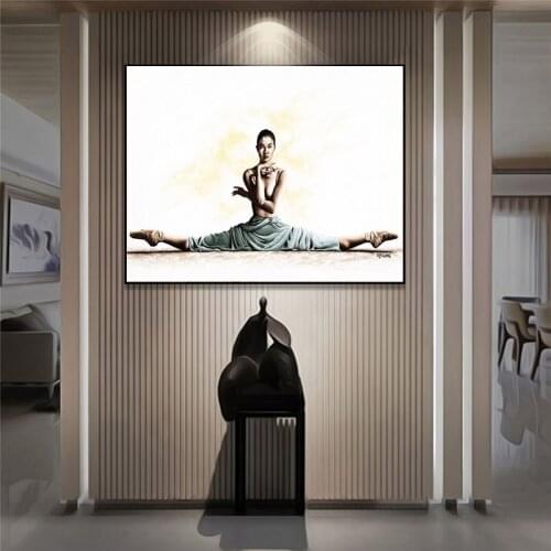 Home Art Decor Nordic Canvas Painting Wall Art Poster Europe Drawing Figure Ballet Dancing Picture for Minimalist Living Room