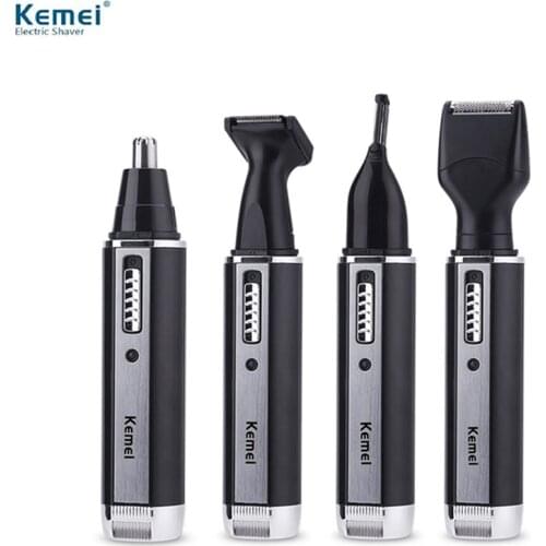 4 in 1 Professional Electric Rechargeable Nose and Ear Hair Trimmer Shaver Temple Cut Personal Care Tools For Men