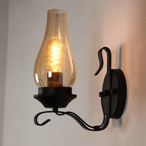 Europe indoor Wall lamp Lampshade E27 Edsion lamp aluminum baking vintage wall light vintage shape porch wall lamp