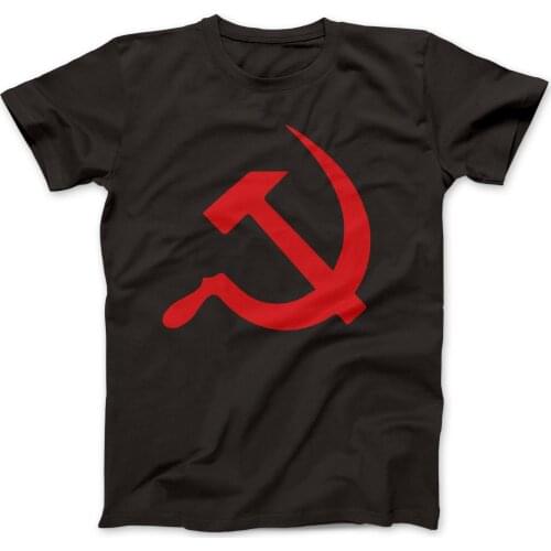 Soviet Communism CCCP Lenin USSR Hammer and Sickle T-Shirt. Summer Cotton O-Neck Short Sleeve Mens T Shirt New Size S-3XL