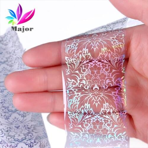 Holographic Foil Transfer Shiny Laser Foil Nail Art Adhesive Glue Sticker Decal Care DIY Decorations