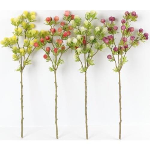 Artificial bean flowers branch fake dandelion plastic flower wedding home decoration