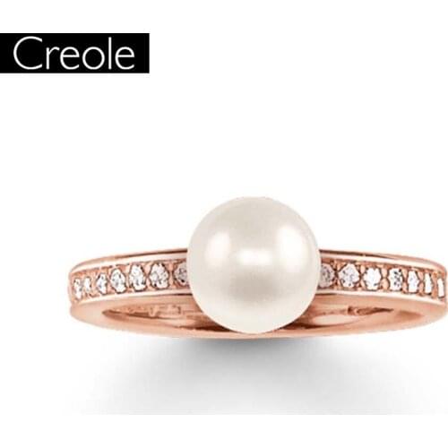 Rings Pearl Rose Gold Color Gift Fot Women Rings Classic Europe Style Glam Jewelry ETERNITY Rings Jewelry Wholesale