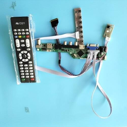 Kit for N156B6 LVDS USB 40pin Screen HDMI remote VGA LCD LED TV AV 1366x768 Audio Display panel Controller board monitor 15.6"