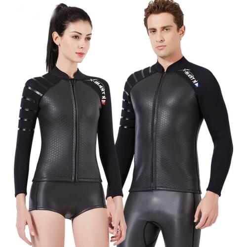 Leather Diving jacket 3MM neoprene Wetsuit for men and women Scuba Wetsuit surfing spearfishing Snorkeling thermal Diving coat
