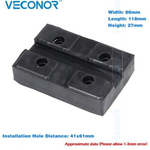 VECONOR Square Rubber Pads for Two Post Lift Replacement Parts for Car Lift 118x80mm