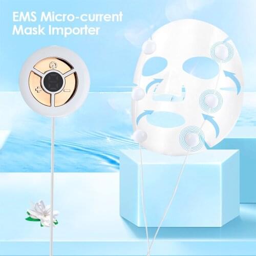 Skin Care EMS Microcurrents Mask Importer Device For Face Lifting Tightening Rejuvenation Treatment Massage Beauty Instrument
