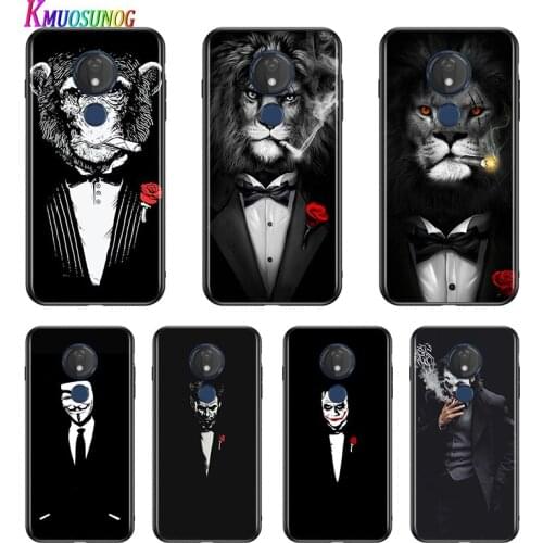 Man Suit Shirt Tie For Motorola E7 Edge G Stylus 5G G8 G9 Play Power Lite One Huper Marco Fusion Plus Phone Case