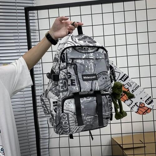 Unisex Large Capacity Camouflage Style Nylon Waterproof Backpack Teenagers Minimalist Boys Girls Schoolbag Portable Travel Bag