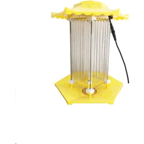 The new efficient farm uses a solar insect trap light to kill insects