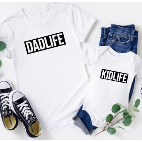 Family Matching Outfits Daddy Kids T-shirt Baby Bodysuit Family Look Father Son Daughter Clothes Fathers Day Gift
