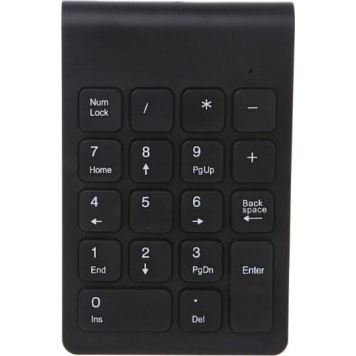 Portable 2.4G Wireless Digital Keyboard USB Number Pad 18 Keys Numeric Keypad