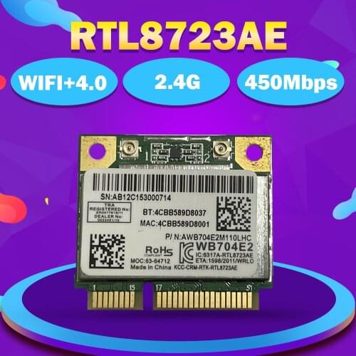 RealTek RTL8723AE 300M+Bluetooth4.0 Half Mini PCI-Express Wlan Wireless Wifi Card for Laptop acer asus sony