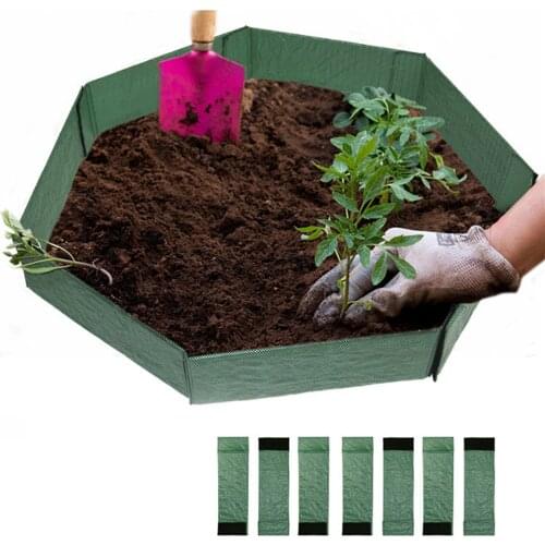 Garden Edging Border Self-assembly Landscape Plants Bed Holder Plates Inserting Terrace Board Edging for Outdoor 15*50cm JS22