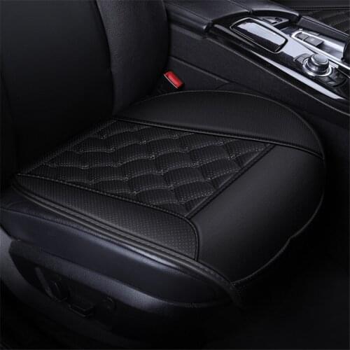 Universal Car Front Seat Cover Black PU Material Car Cushion 1Piece
