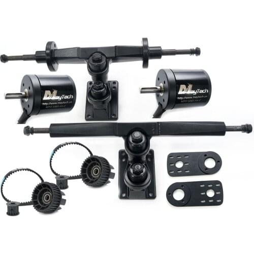 In Stock! DIY Electric Skateboard Kit 5065 6355 6365 6374 170KV Brushless Motor E-Longboard Double Kingpin Trucks Pulley Kit