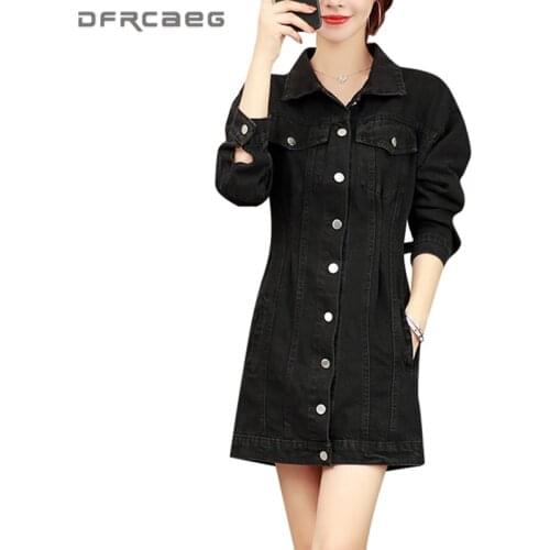 Preppy style Vintage Black Vintage Mini Denim Dress Women 2021 Spring Slim Waist Streetwear Ladies Jeans Pencil Dresses Femme