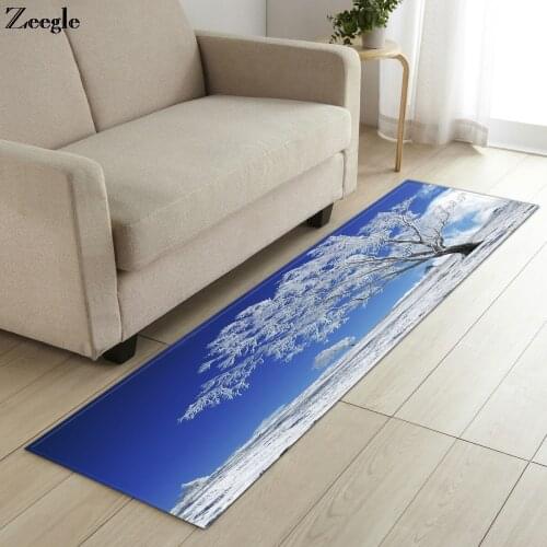 Zeegle Carpets and Rugs for Living Room Rectangle Absorbent Anti Slip Kitchen Carpet Bathroom Doormat Sofa Yoga Fannel Foot Mat